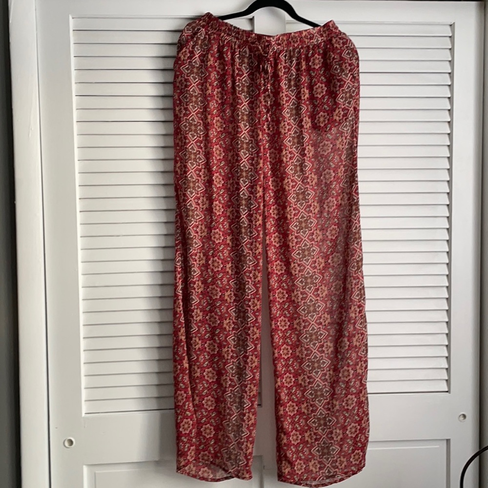 Flowy red pants